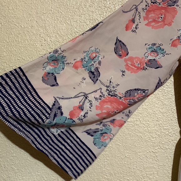 Bo Bel Dress Mini Size S Tiered Floral Pink Blue Gray Cream Long Tunic - Picture 6 of 15